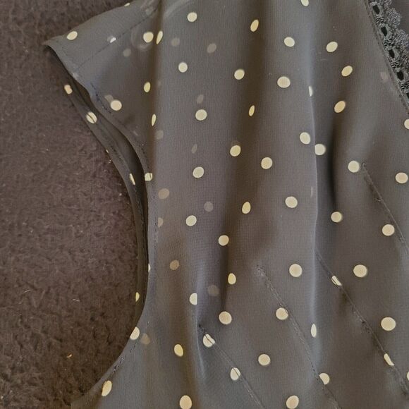 Apostrophe Womens Blouse Multi-Color Size 4P 100% Polyester Cap Sleeve Pullover - Picture 8 of 10